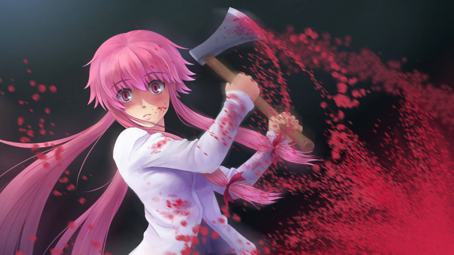 Yuno Gasai Axe Background