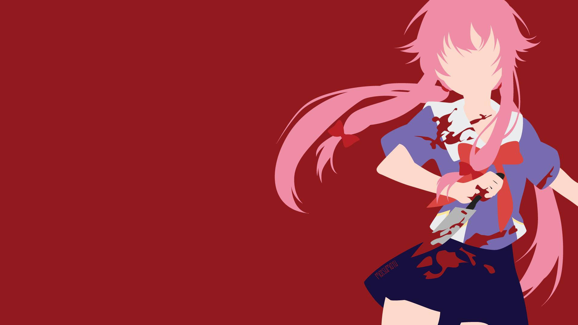 Yuno Gasai Vector Art Background