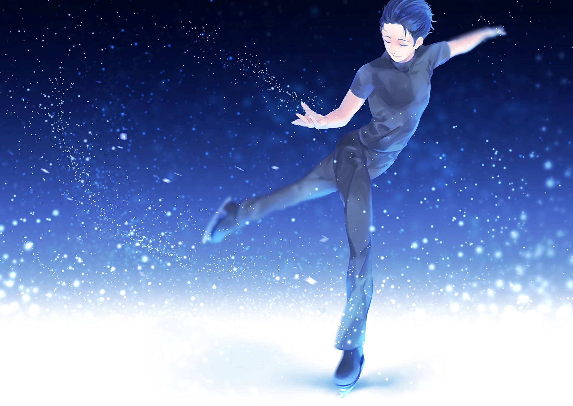 Yuri On Ice Katsuki Skating Background
