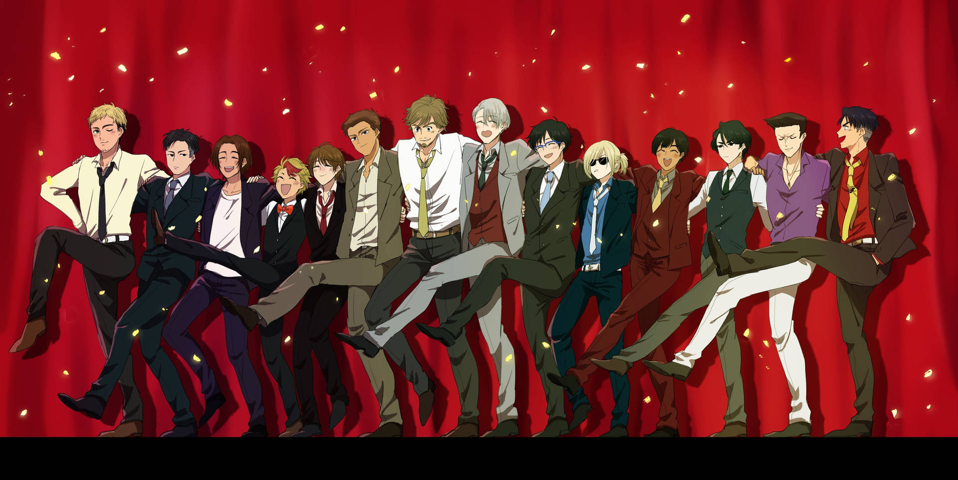 Yuri On Ice Party With Suit Background