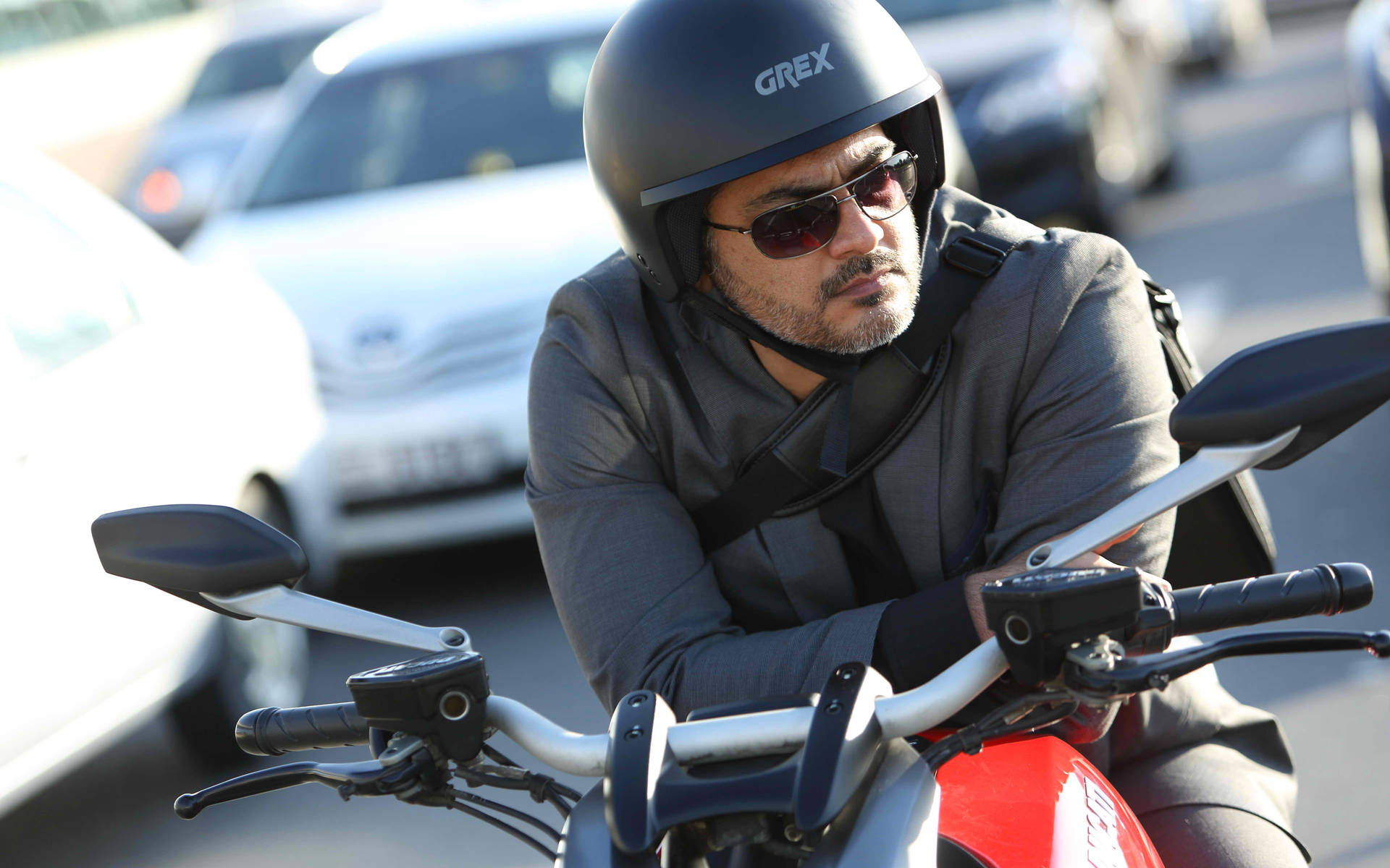 Yuvan Shankar Raja On Motorcycle