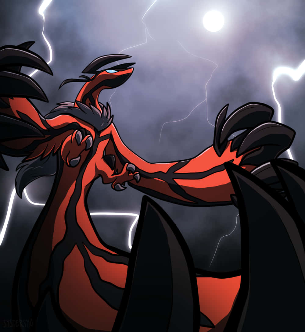 Yveltal During A Lightning Storm