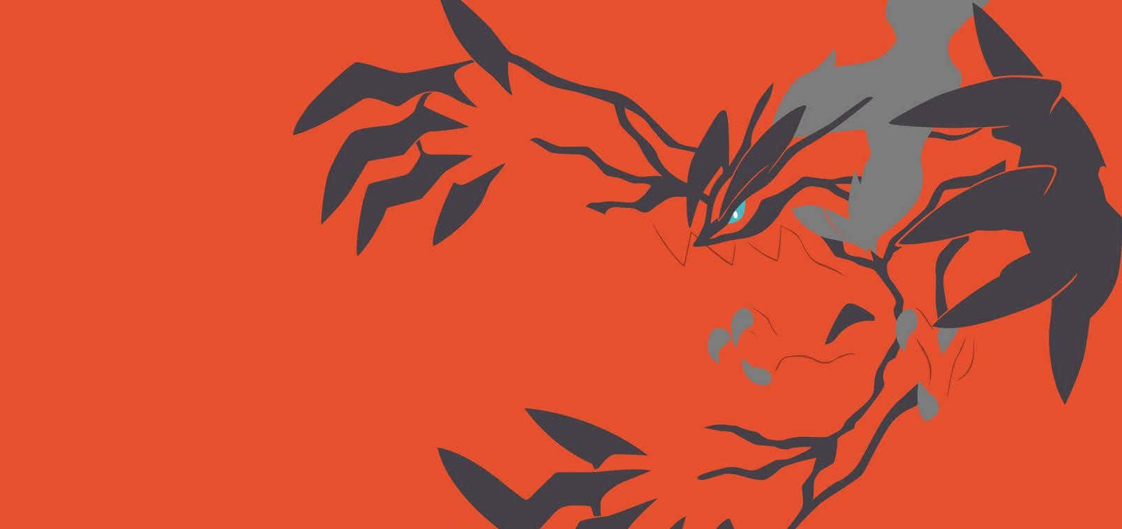 Yveltal Red Minimalist Aesthetic Illustration