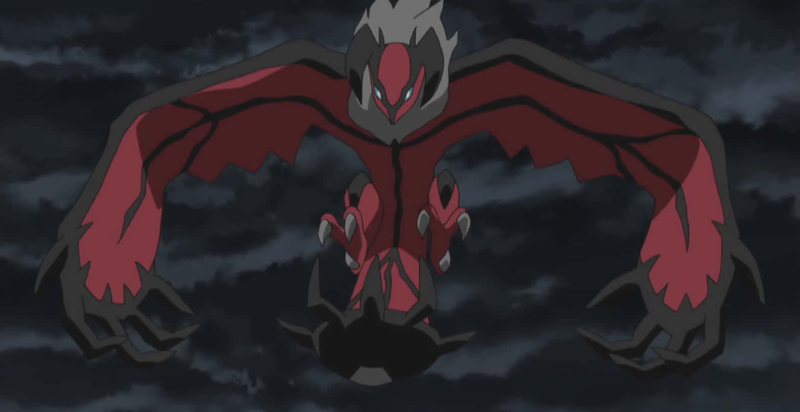 Yveltal With Dark Sky Background