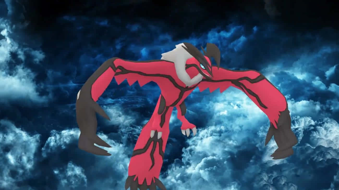 Yveltal With Realistic Clouds In Background Background
