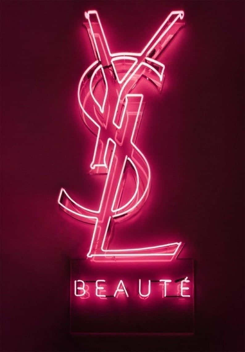 Yves Saint Laurent Beaute Neon Sign Background