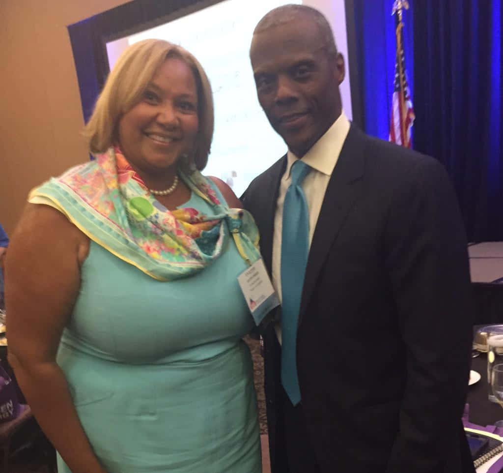 Yvette Alexander With J.c. Watts Background