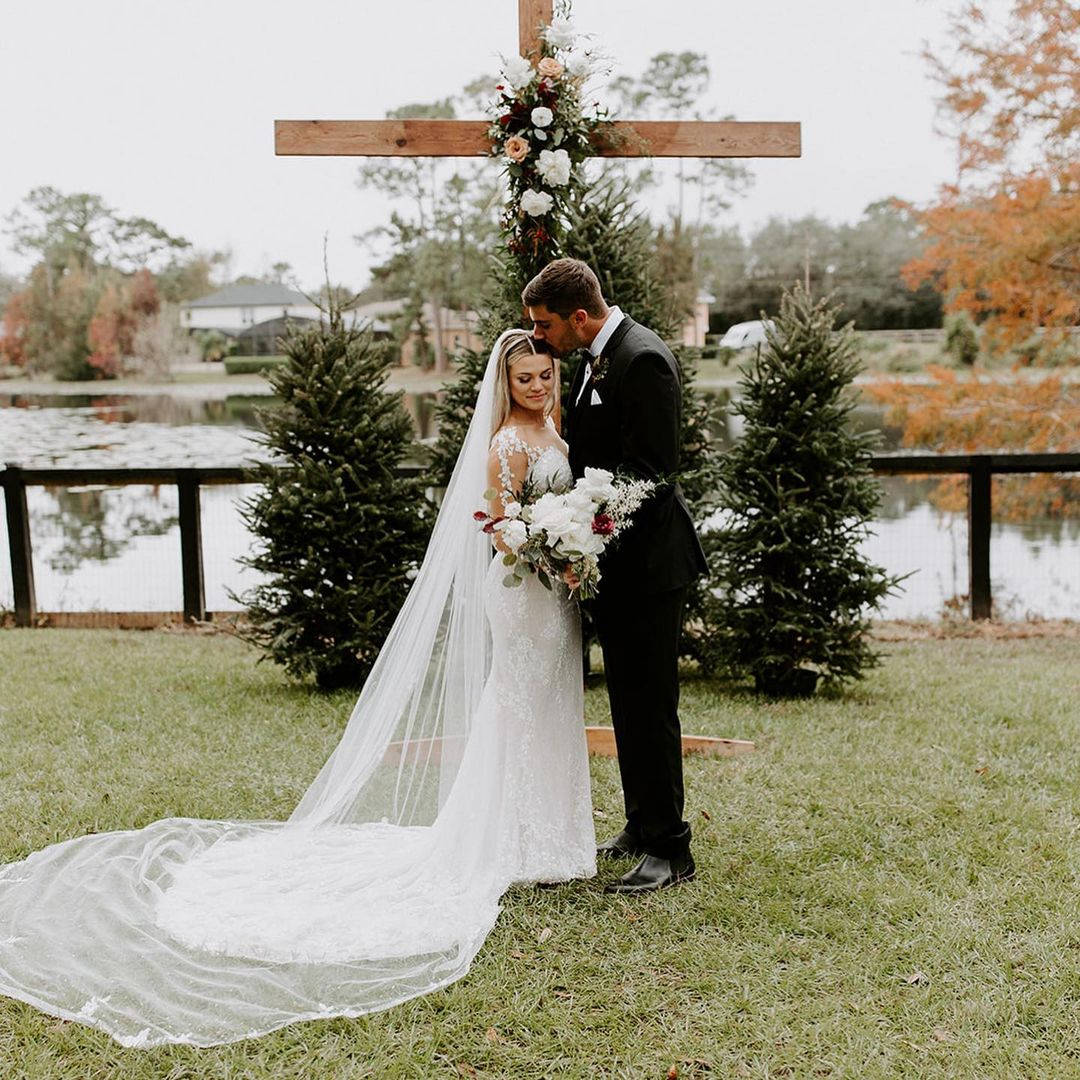 Zach Eflin And Wife At Altar