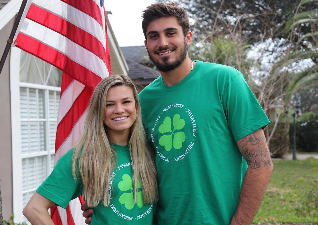 Zach Eflin And Wife Clover Shirts Background