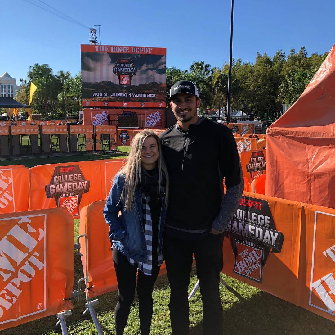 Zach Eflin And Wife College Gameday Background