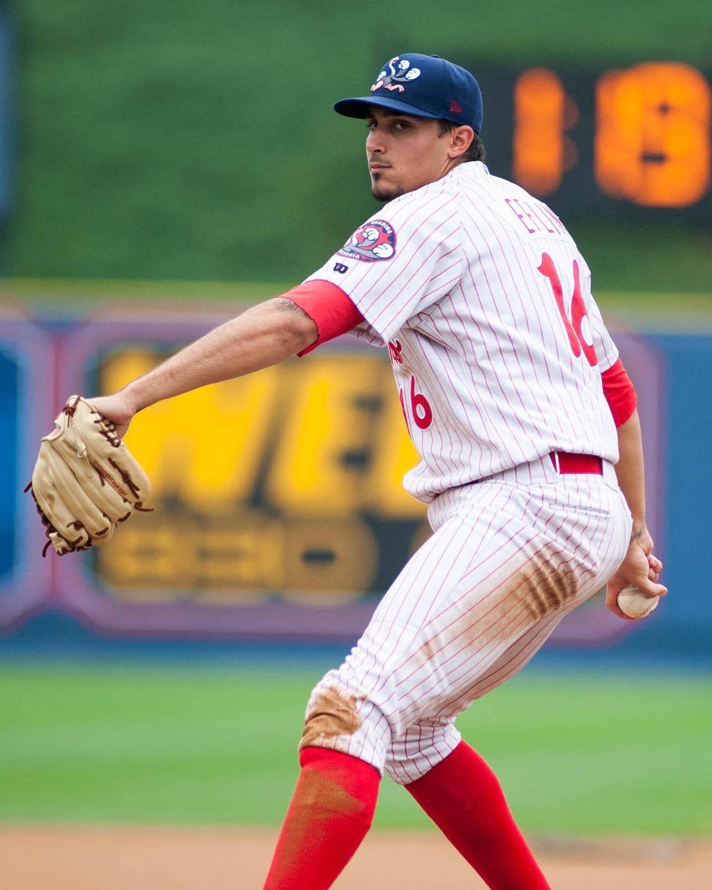 Zach Eflin Getting Ready To Pitch Background