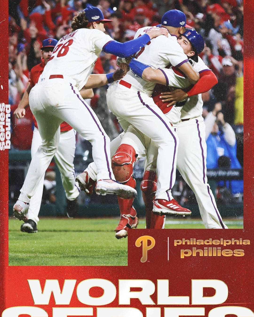 Zach Eflin Group Hug World Series Background