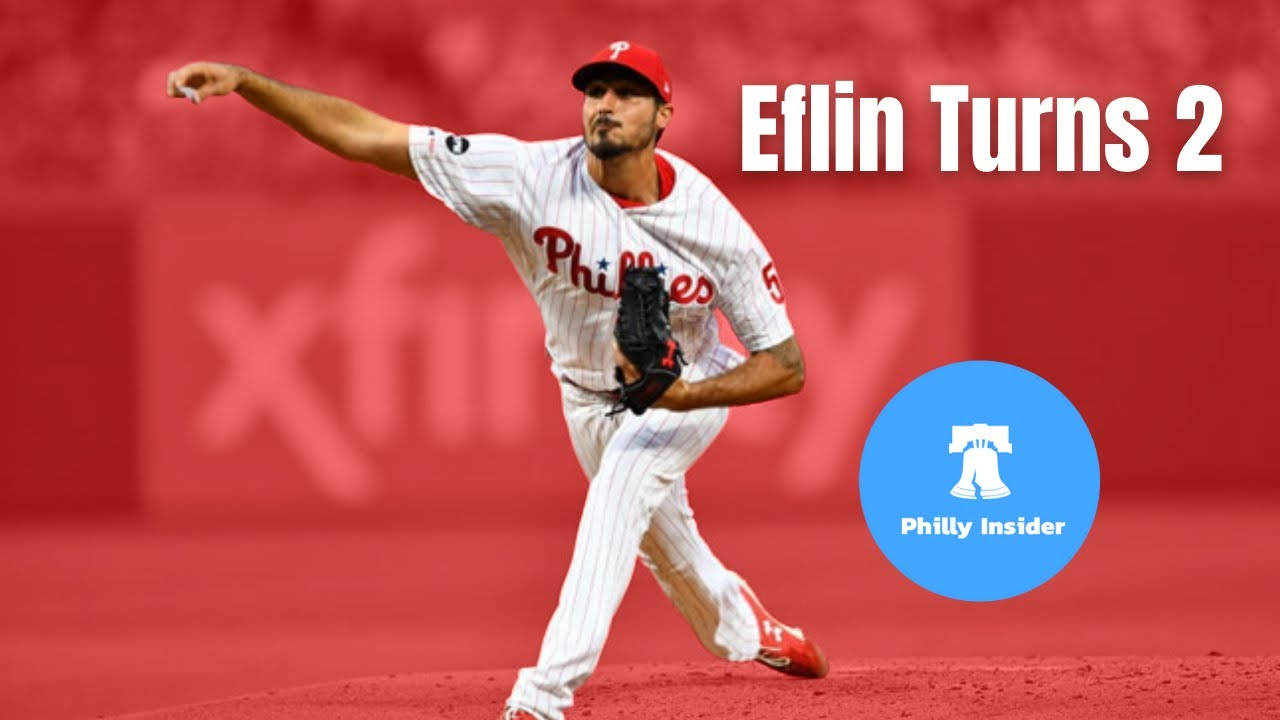 Zach Eflin In Action On The Baseball Field Background