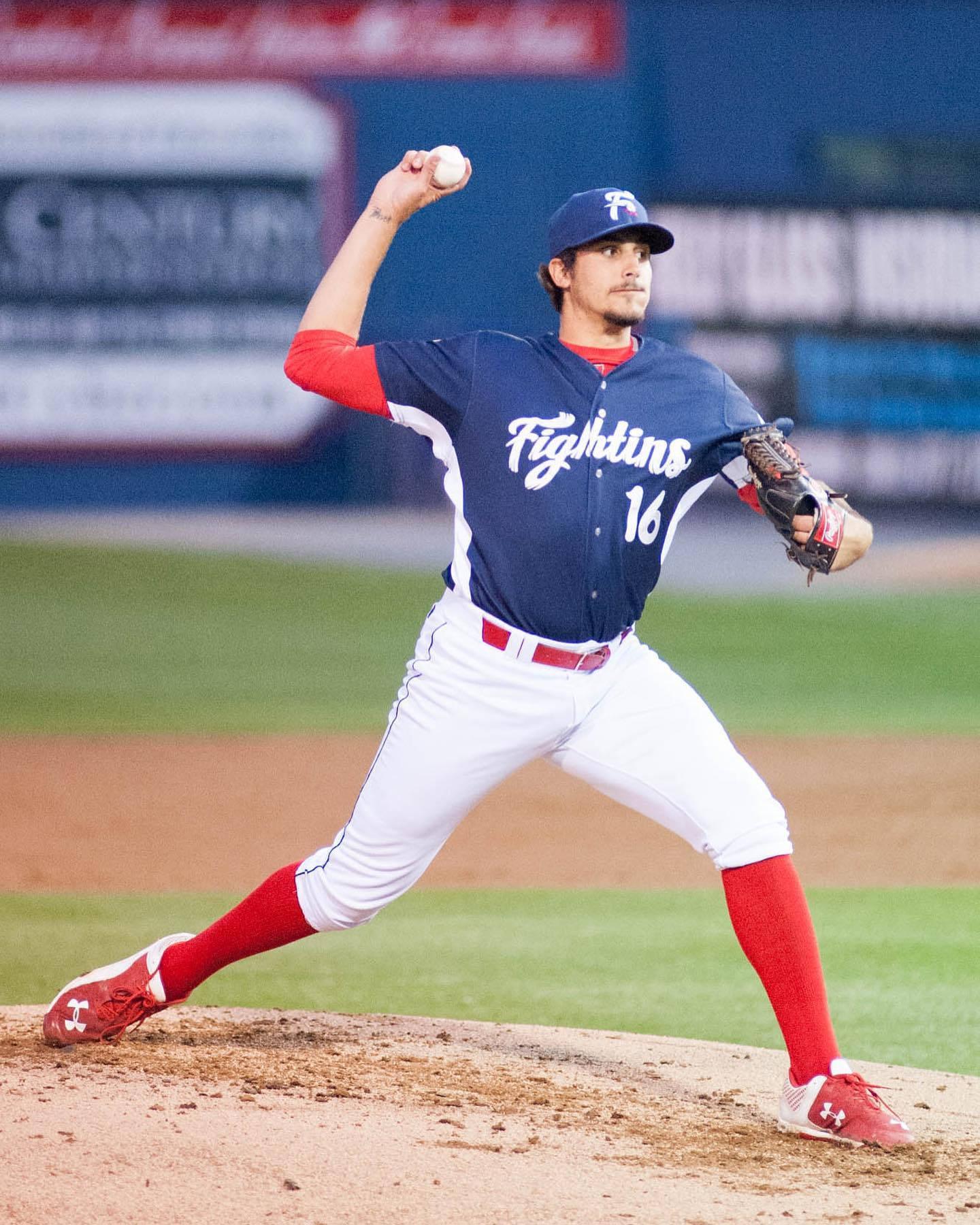 Zach Eflin Pitching Portrait Shot Background