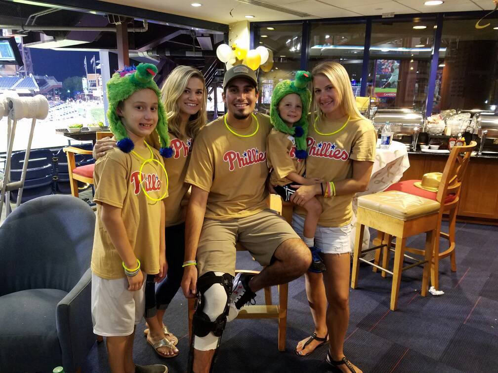 Zach Eflin With Cancer Kids Background