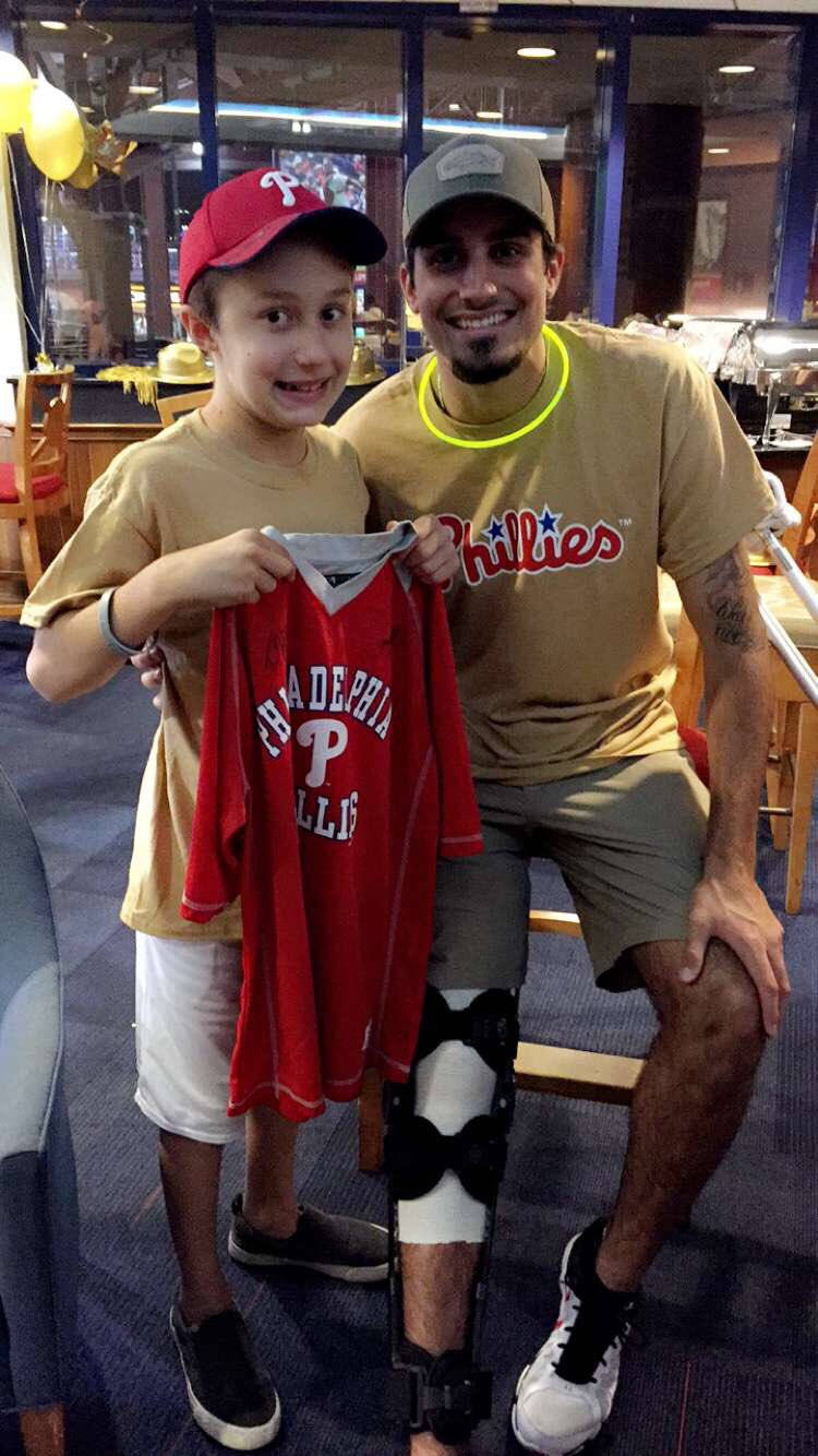 Zach Eflin With Young Fan Su2c Background