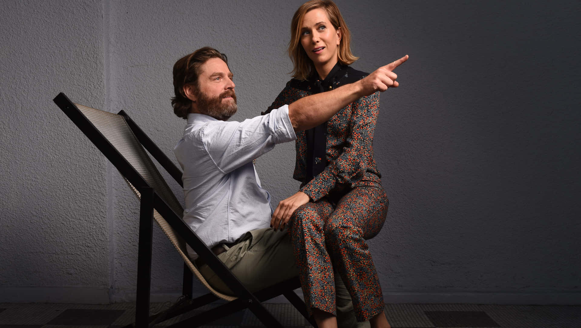 Zach Galifianakis Goofs Off In A Fun Photoshoot Background