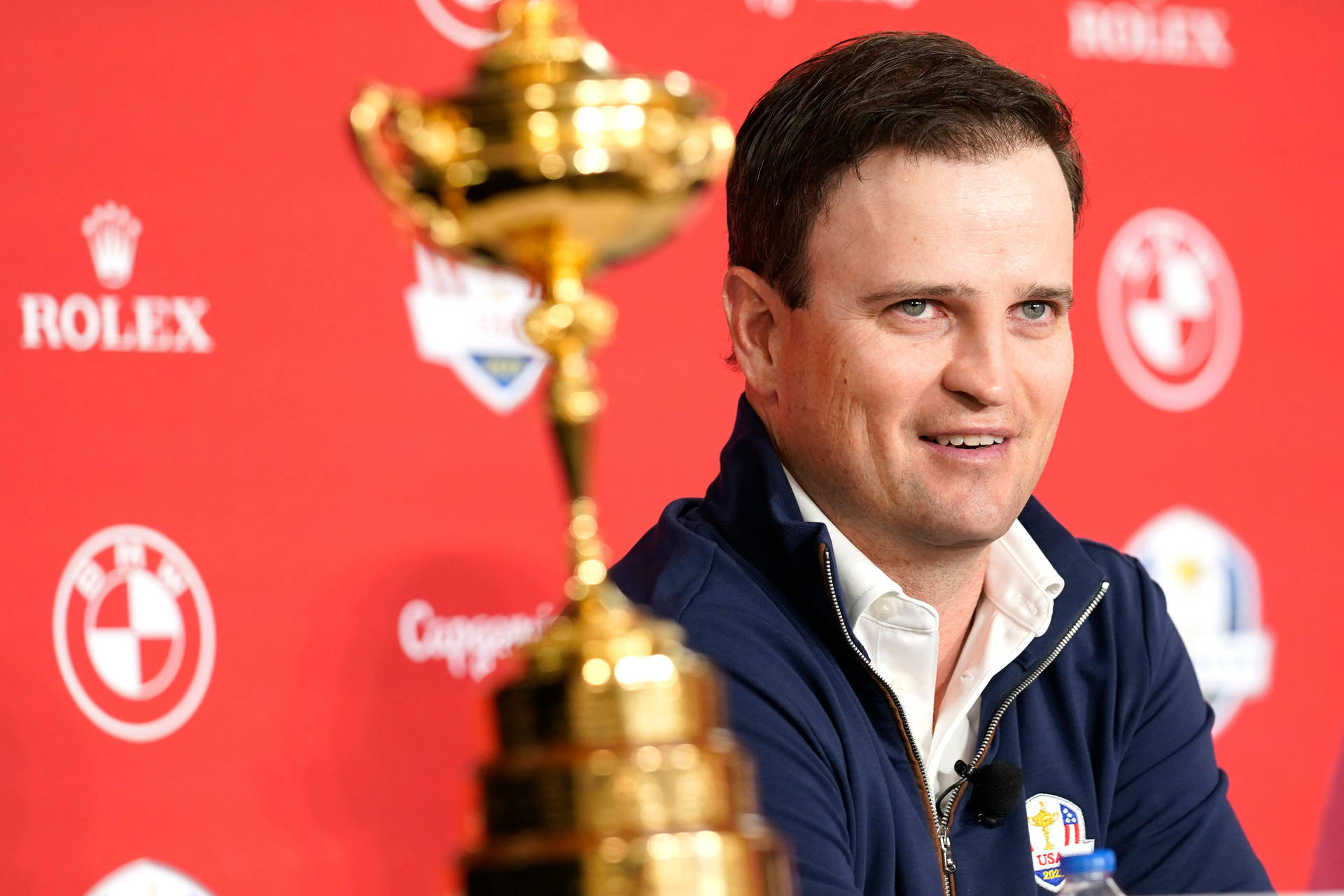 Zach Johnson During Awarding Background