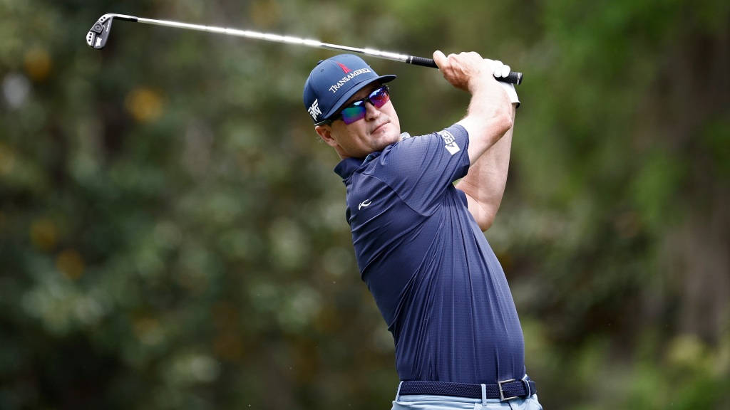 Zach Johnson Wearing Dark Blue Background