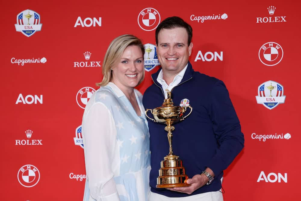 Zach Johnson With His Wife Background