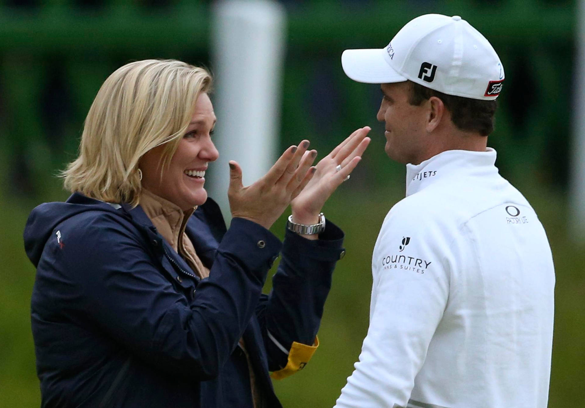 Zach Johnson With Wife Background