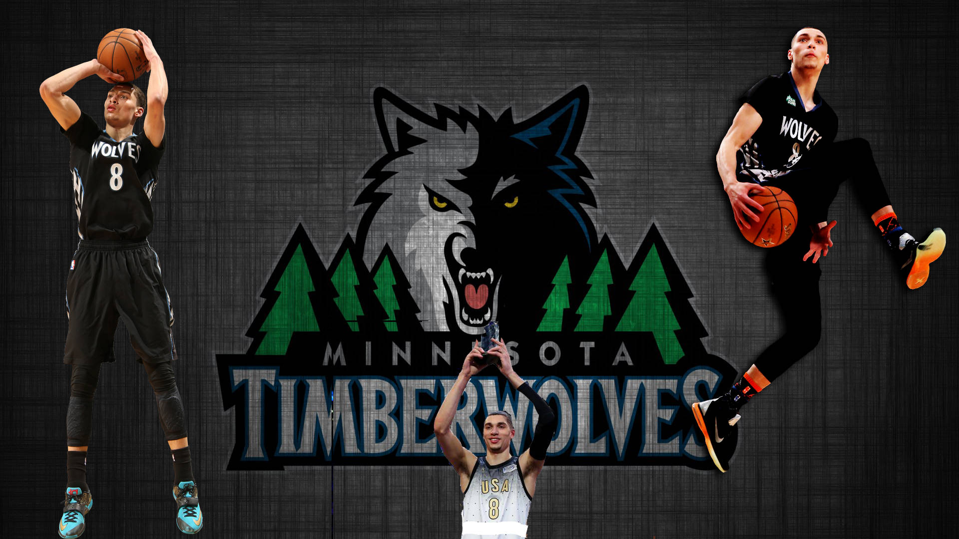 Zach Lavine In Timberwolves Background