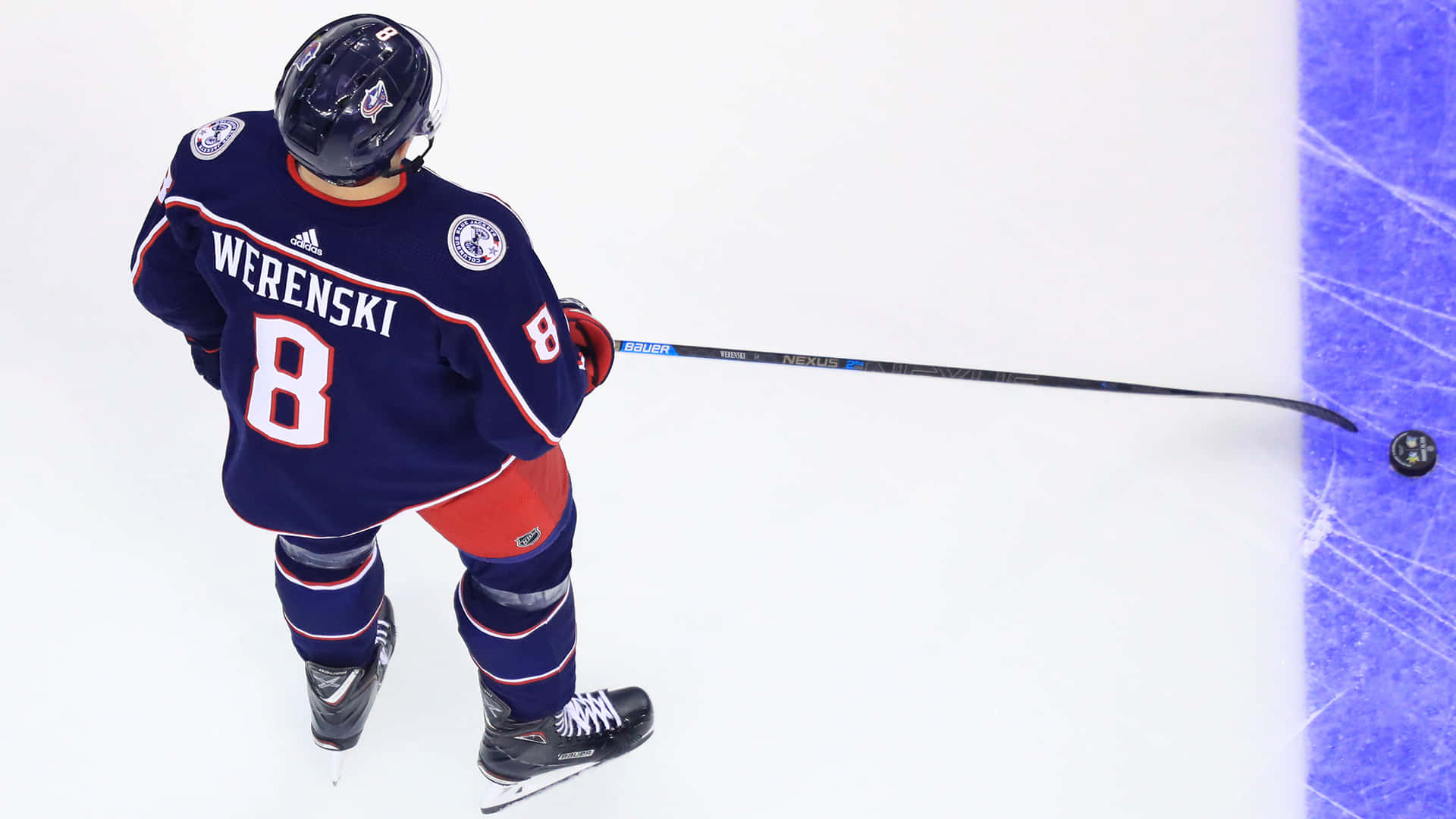 Zachary Werenski Powerful Number Eight Background