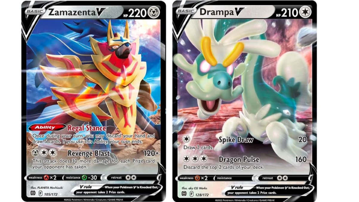 Zamazenta And Drampa Cards Background