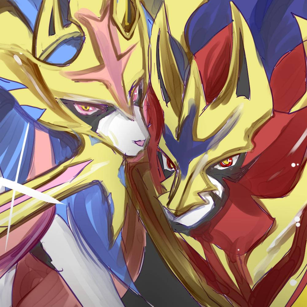 Zamazenta And Zacian Sketch Background