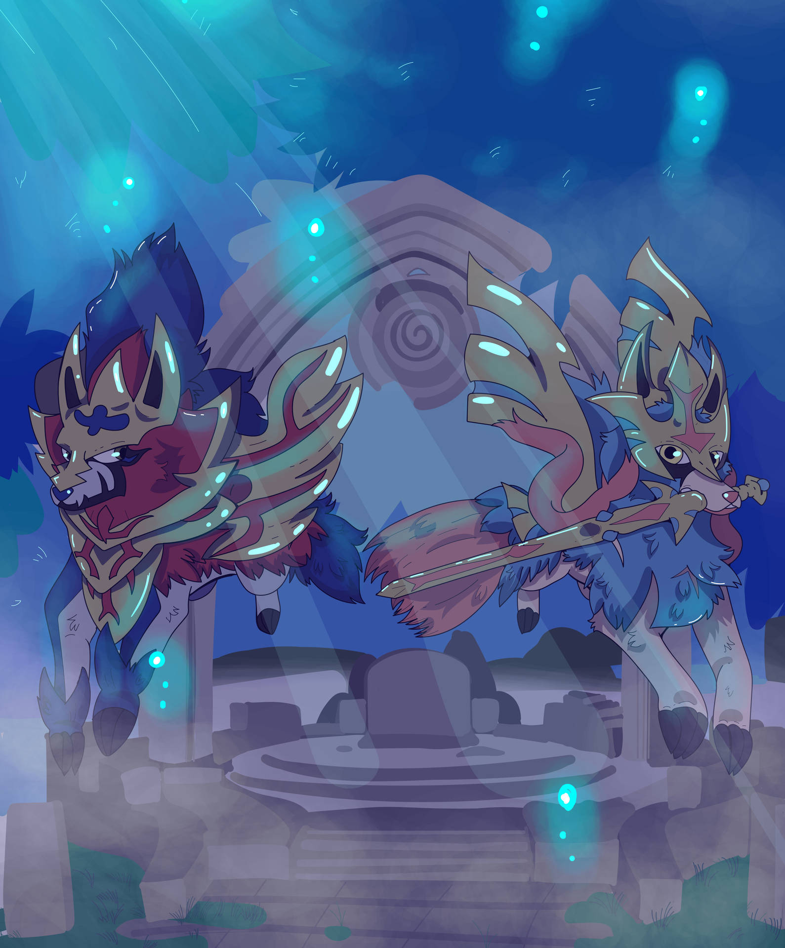 Zamazenta And Zacian - The Stout Shield And The Swift Sword Of The Galar Region