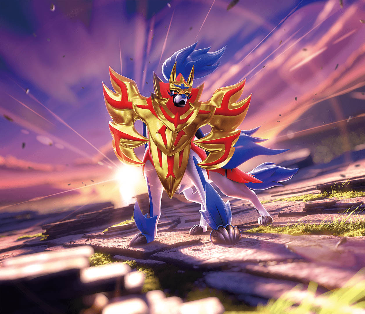 Zamazenta In Realistic Backdrop Background