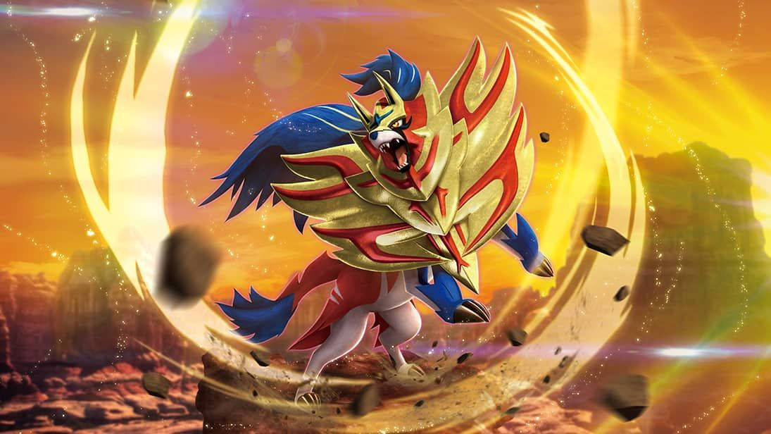 Zamazenta In Rubble Background