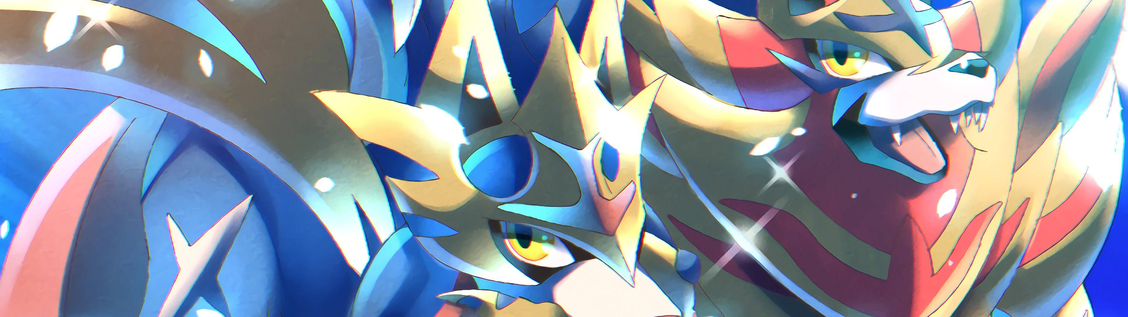 Zamazenta With Zacian Close Up Background