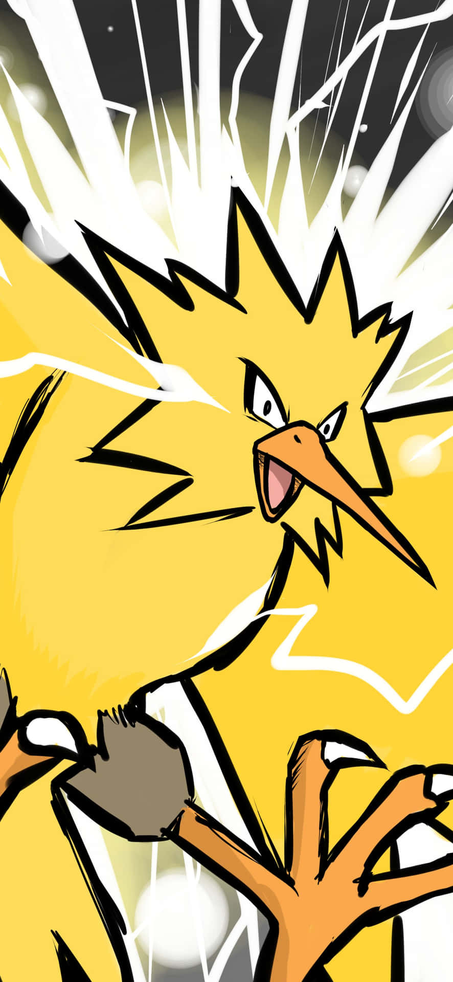 Zapdos Colored Manga Panel Background