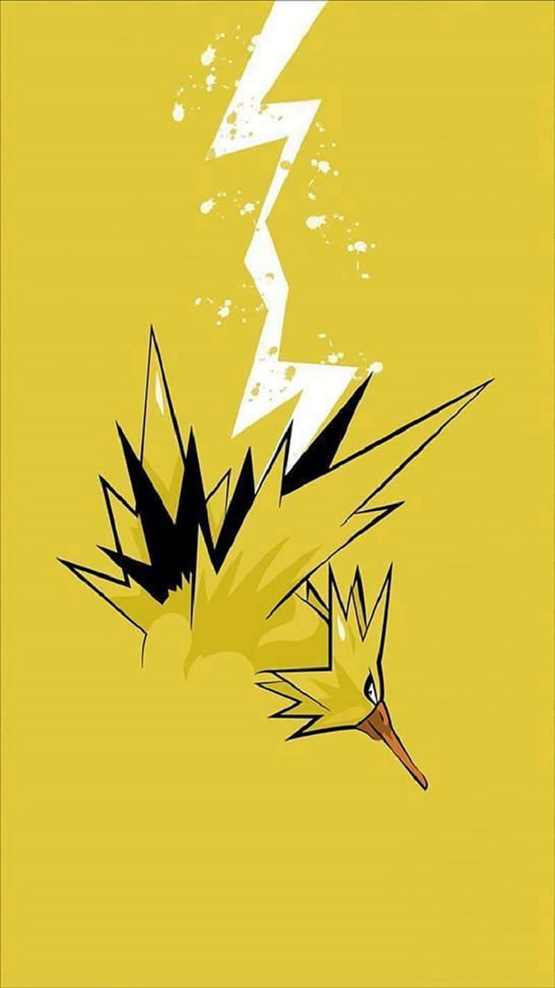 Zapdos Deploying Lightning Background
