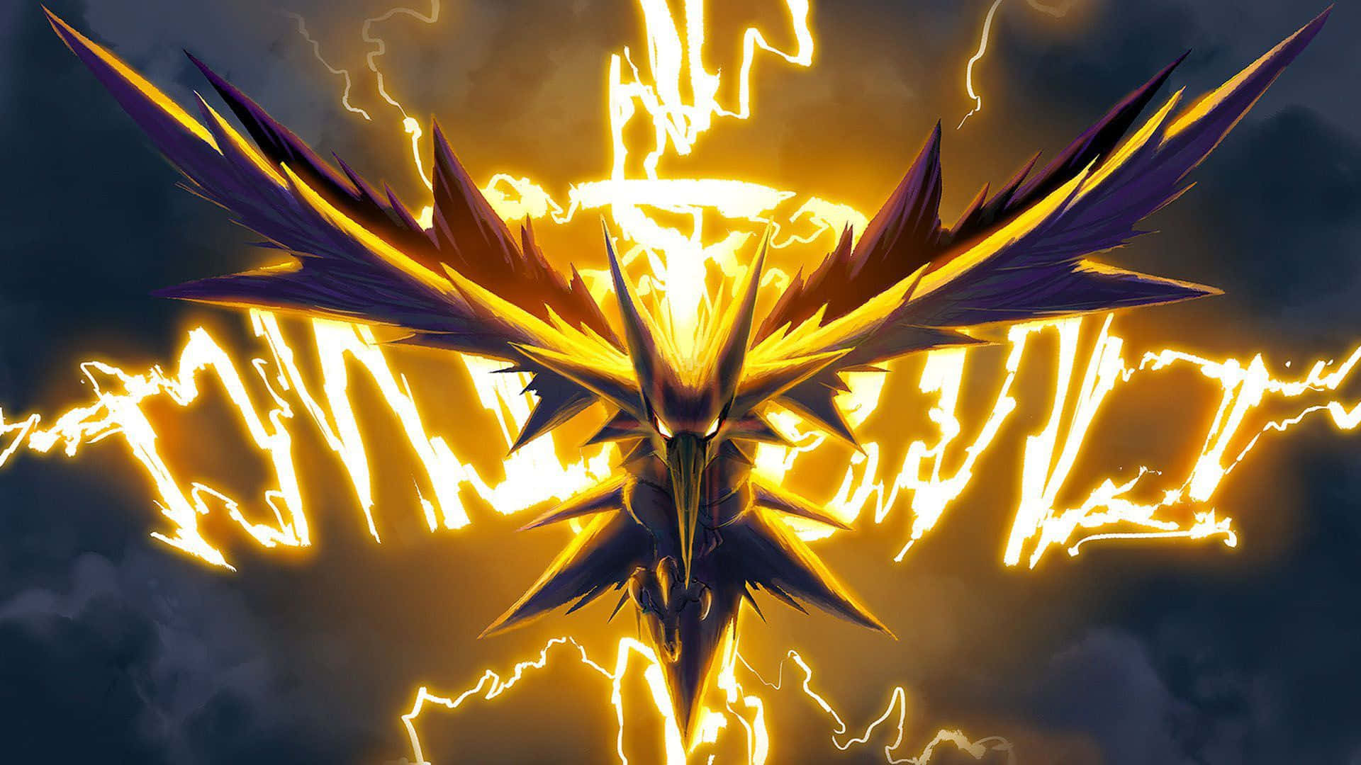 Zapdos Manipulating Lightning Background