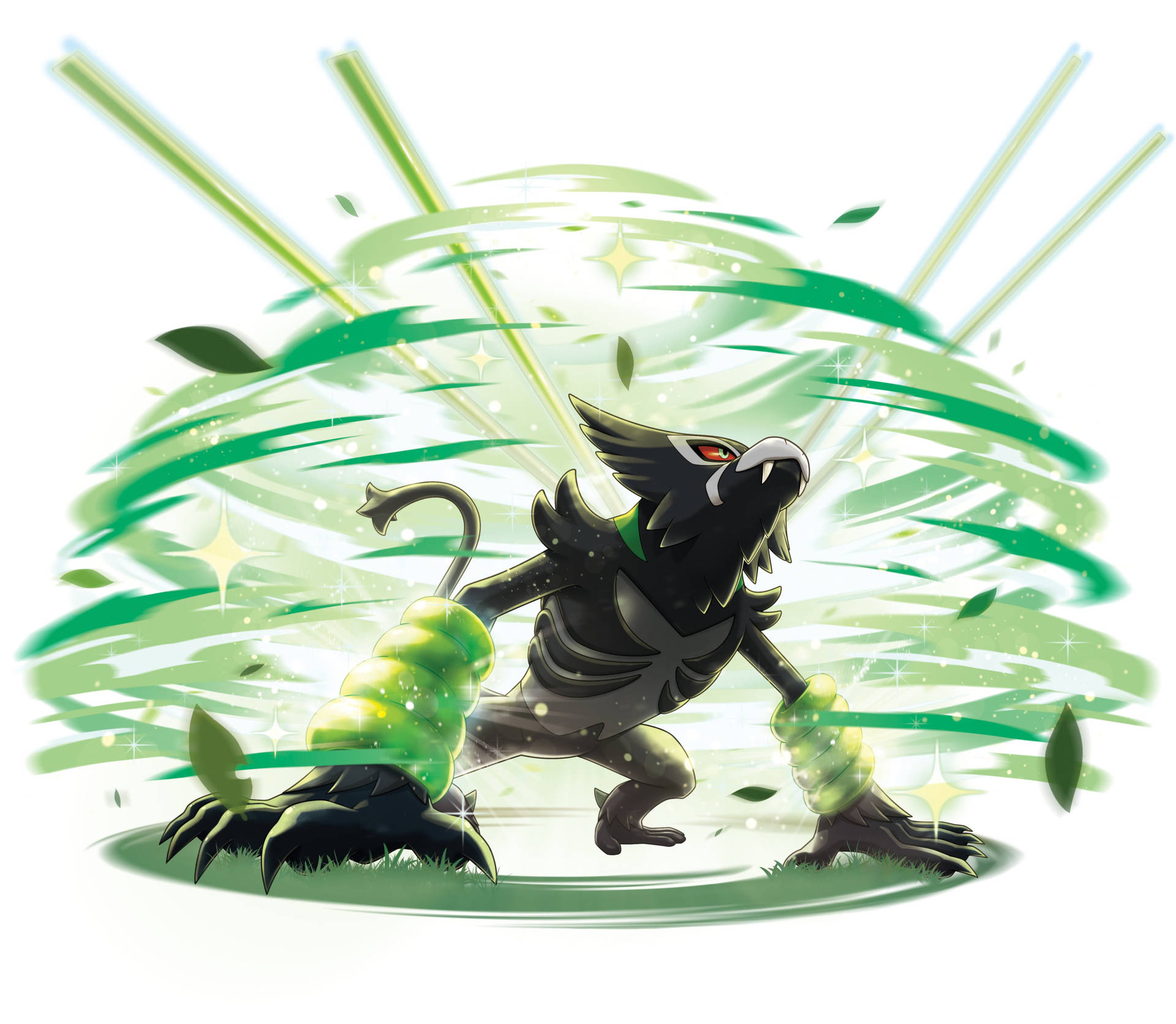 Zarude In Swirling Green Sphere