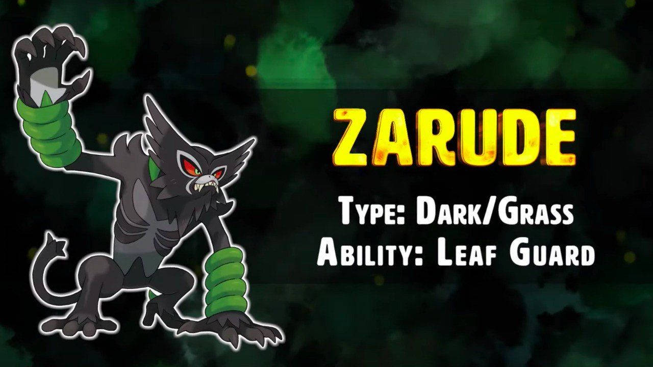 Zarude Pokémon Type