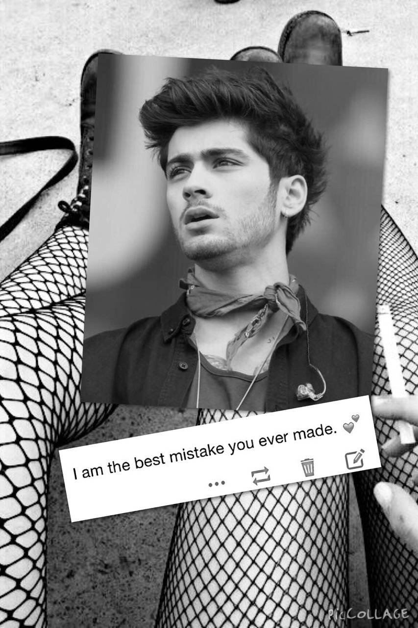 Zayn Iphone Over Fishnet Stockings Background