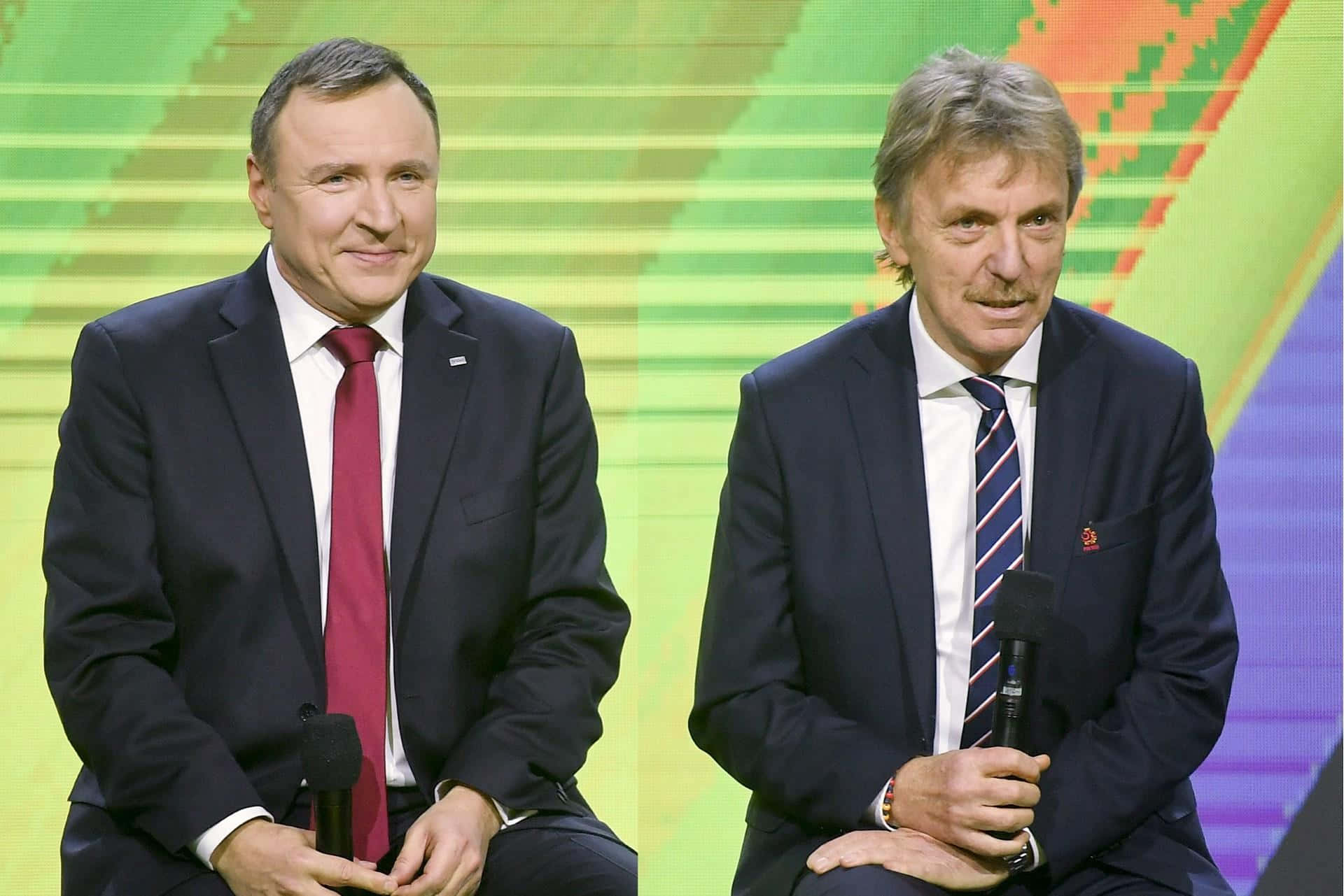 Zbigniew Boniek And Jacek Kurski Background