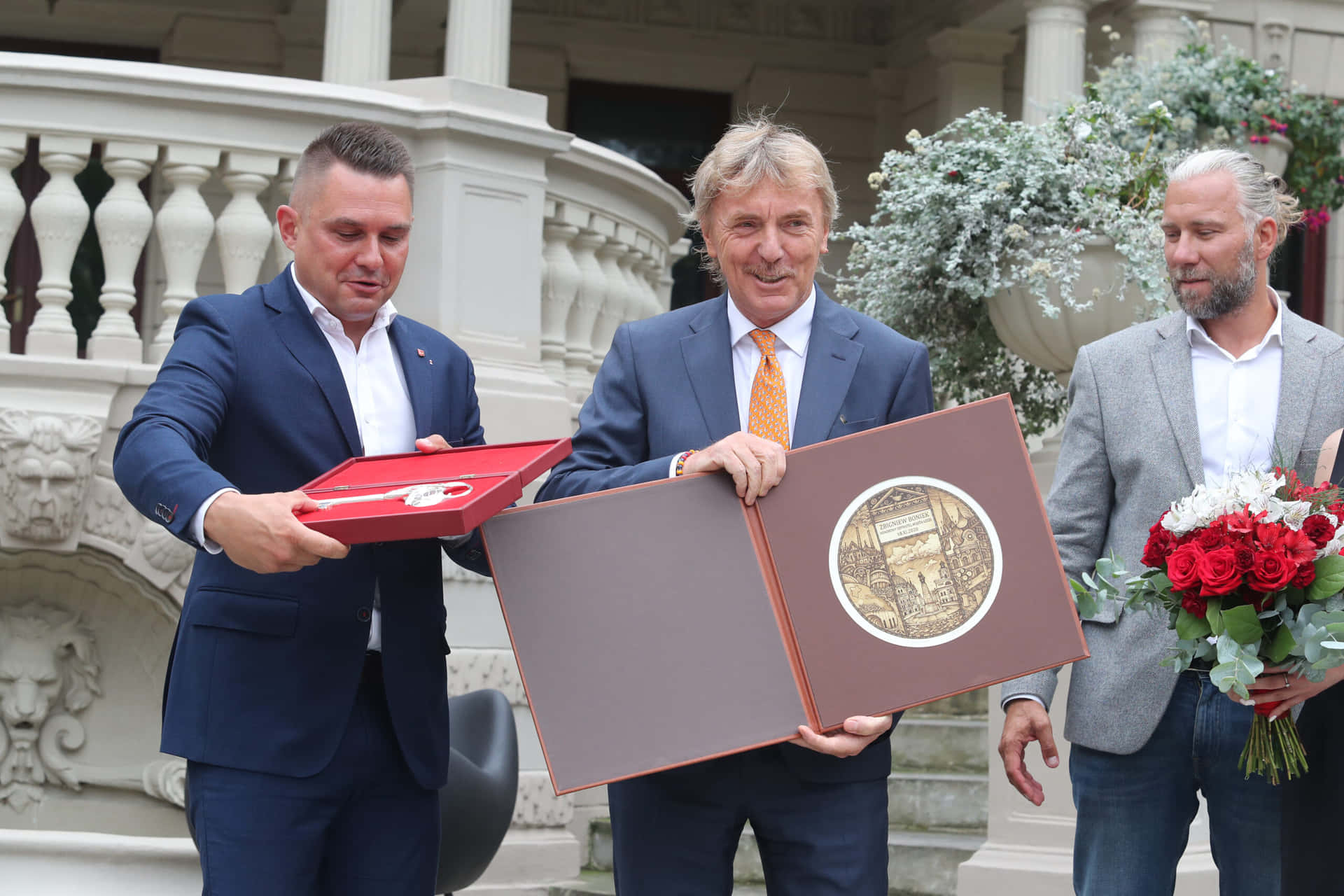 Zbigniew Boniek Receiving An Honorary Citizenship Background