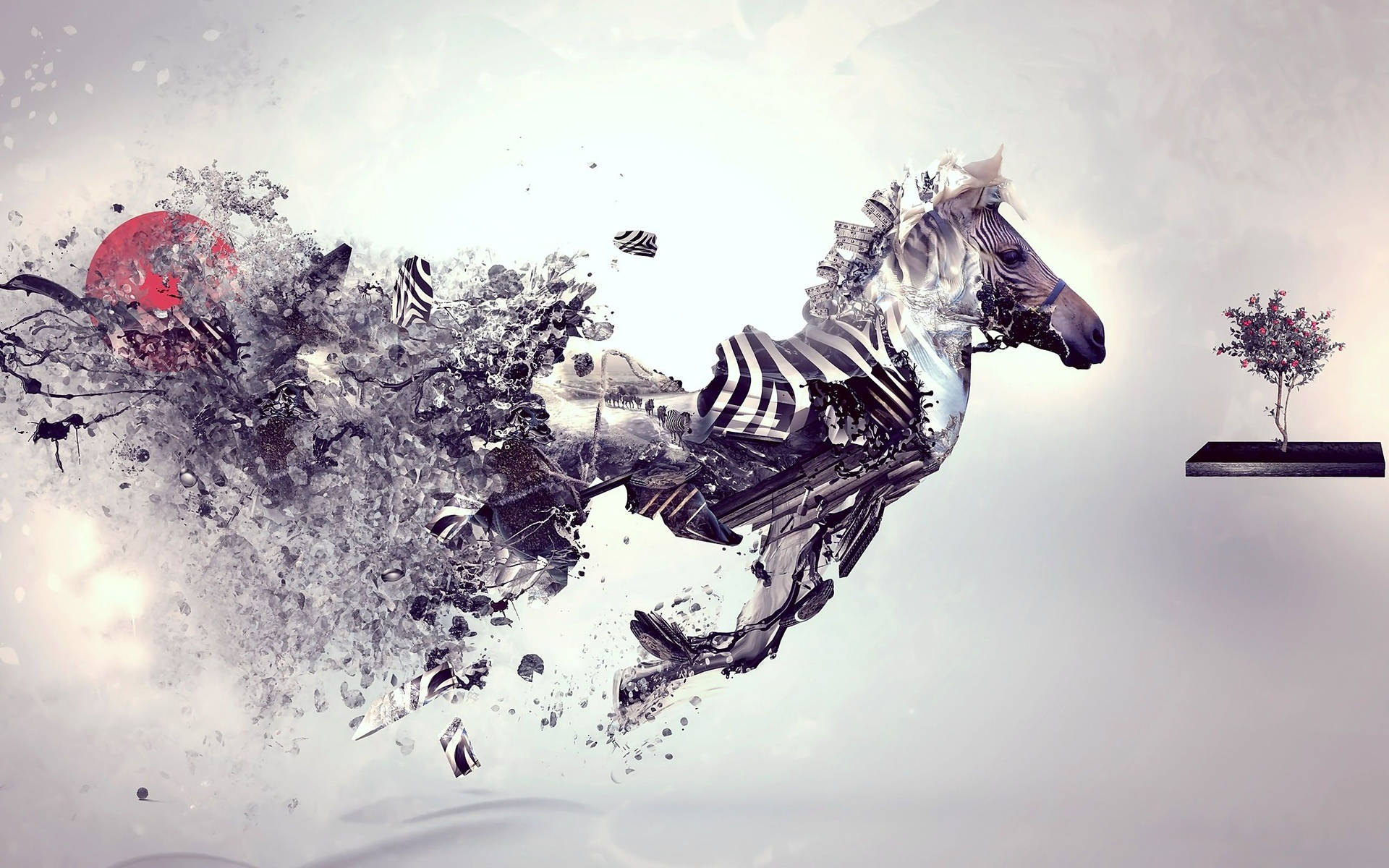Zebra Digital Abstract Art Background