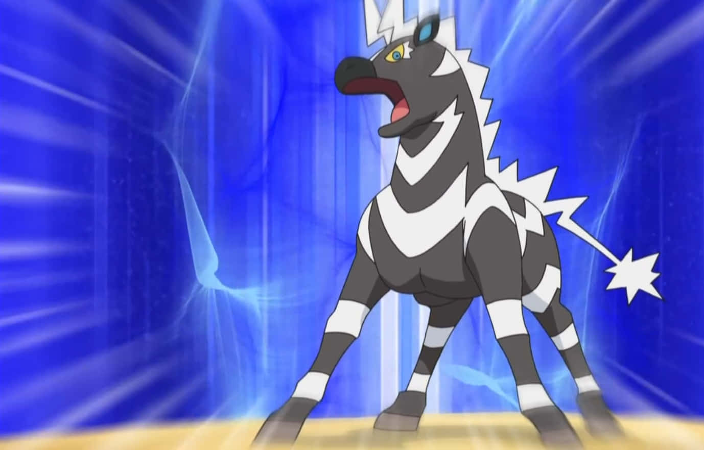 Zebstrika A Zebra Like Pokémon Background