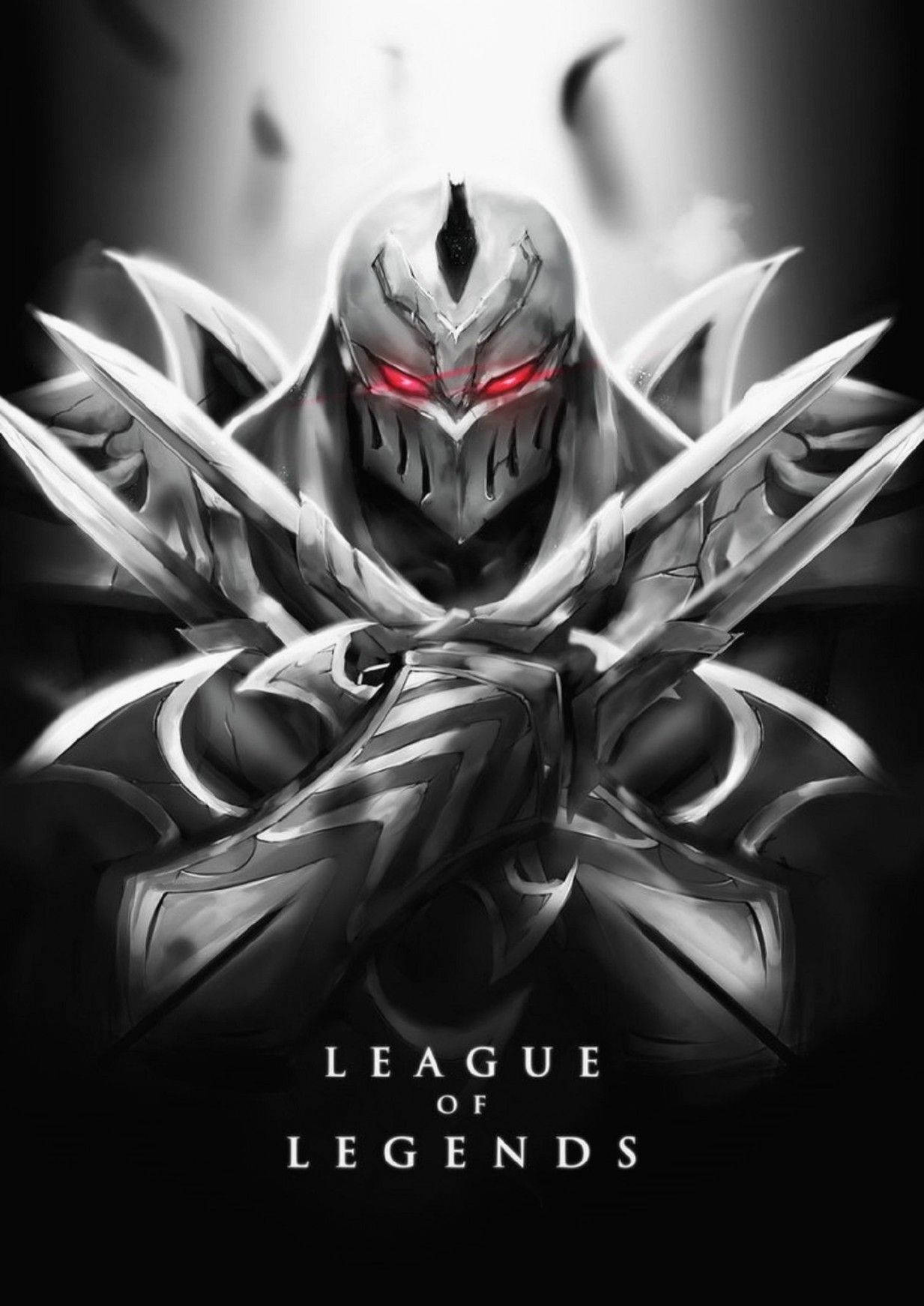 Zed In League Of Legends Logo Background