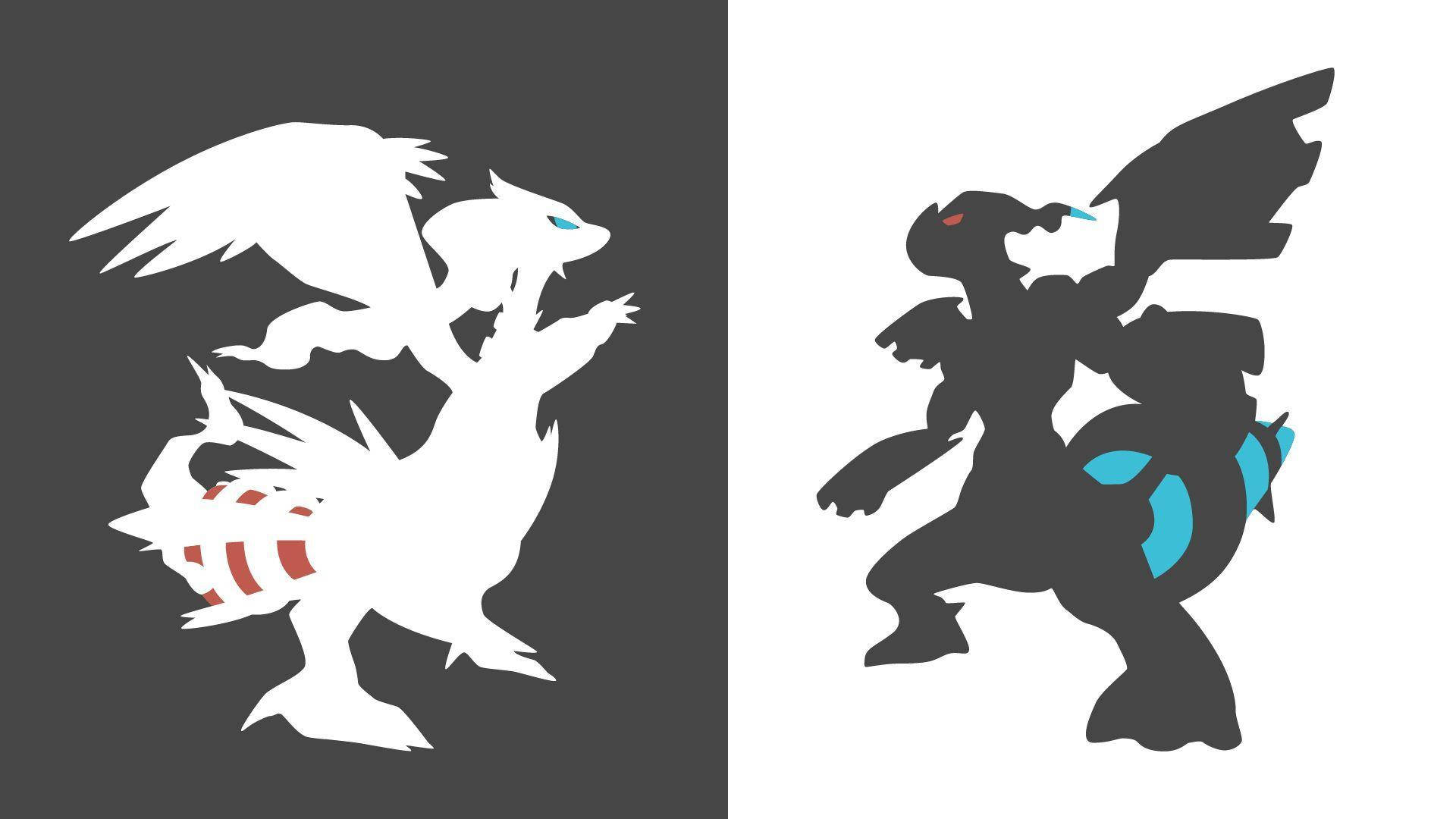 Zekrom And Reshiram Vector Art Background