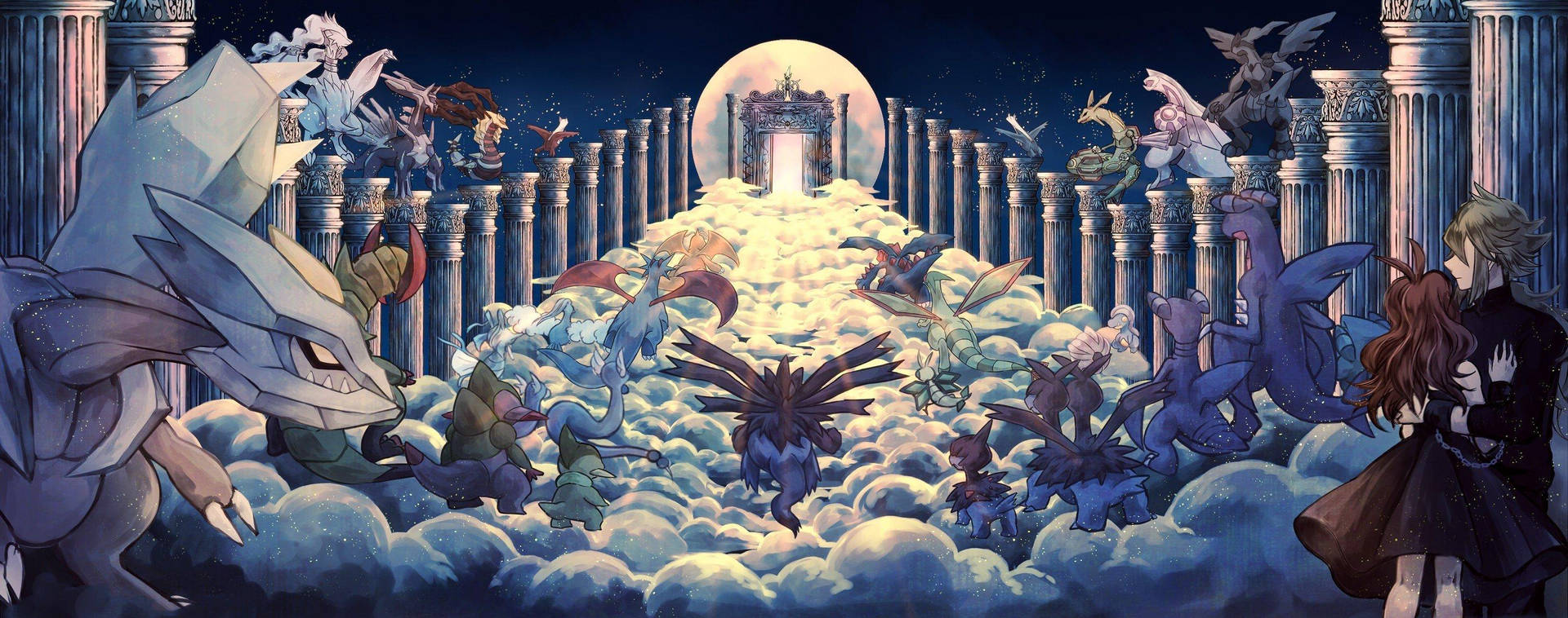 Zekrom In Pokémon Heaven Background