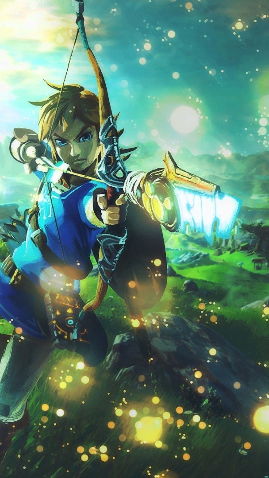 Zelda Botw Link Bow And Arrow Background