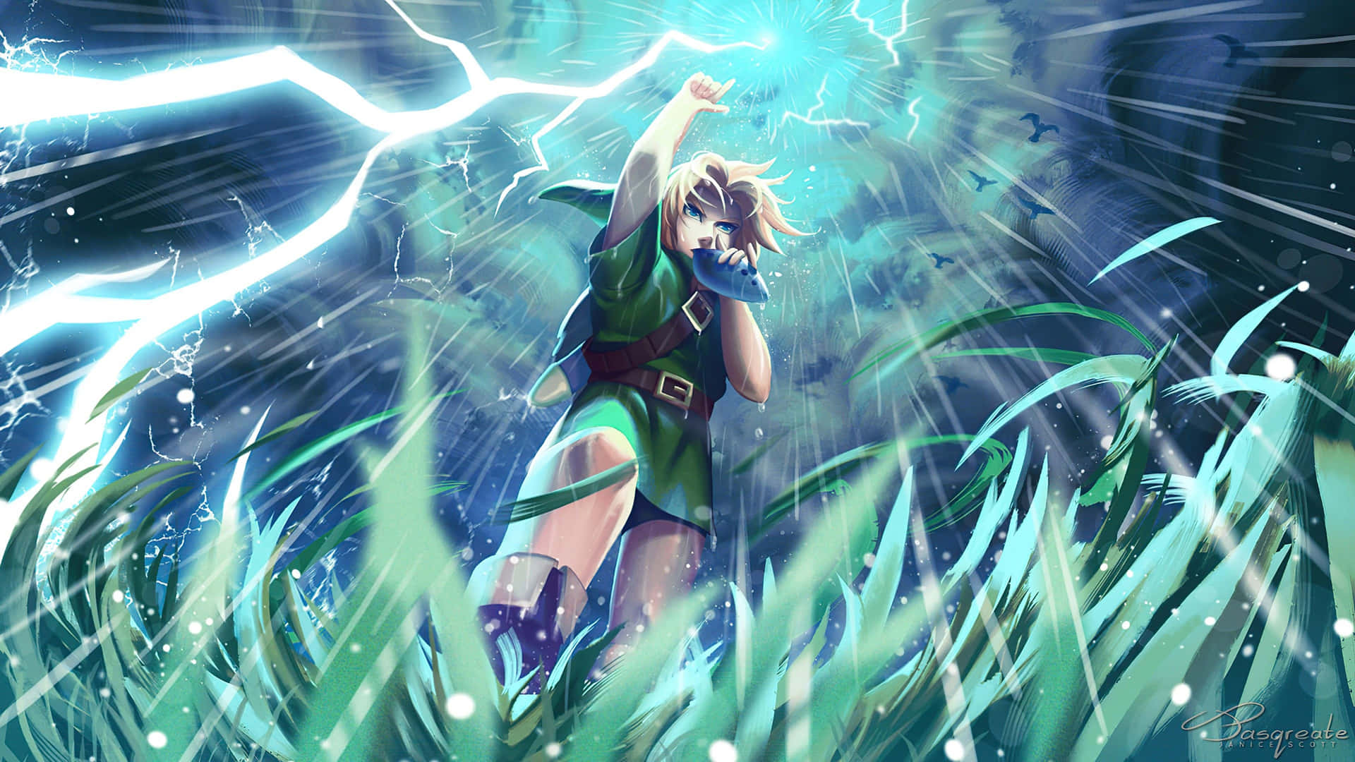 Zelda Breath Of The Wild 4k Lightning Background
