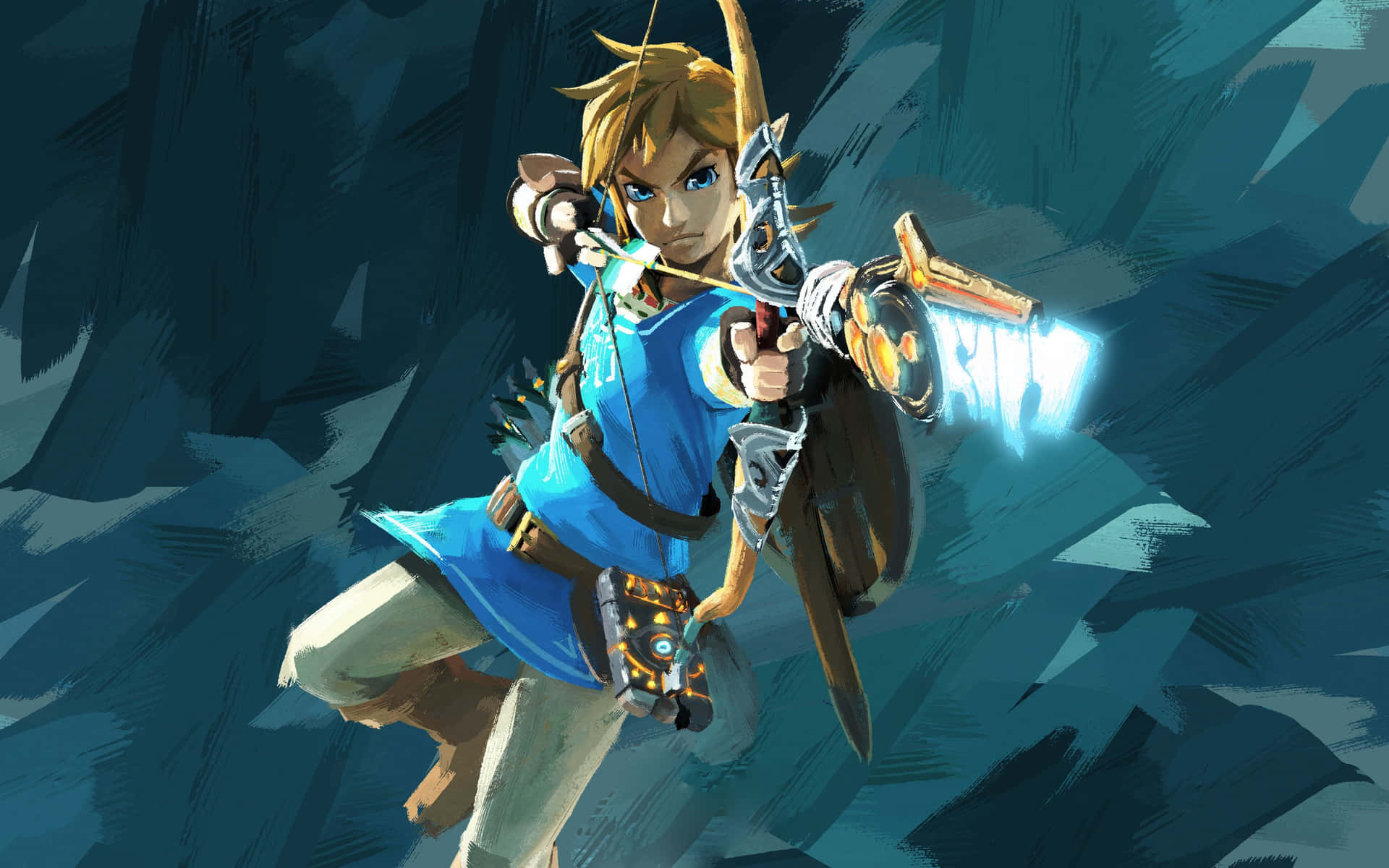 Zelda Breath Of The Wild 4k Link Aiming A Crafted Arrow Background
