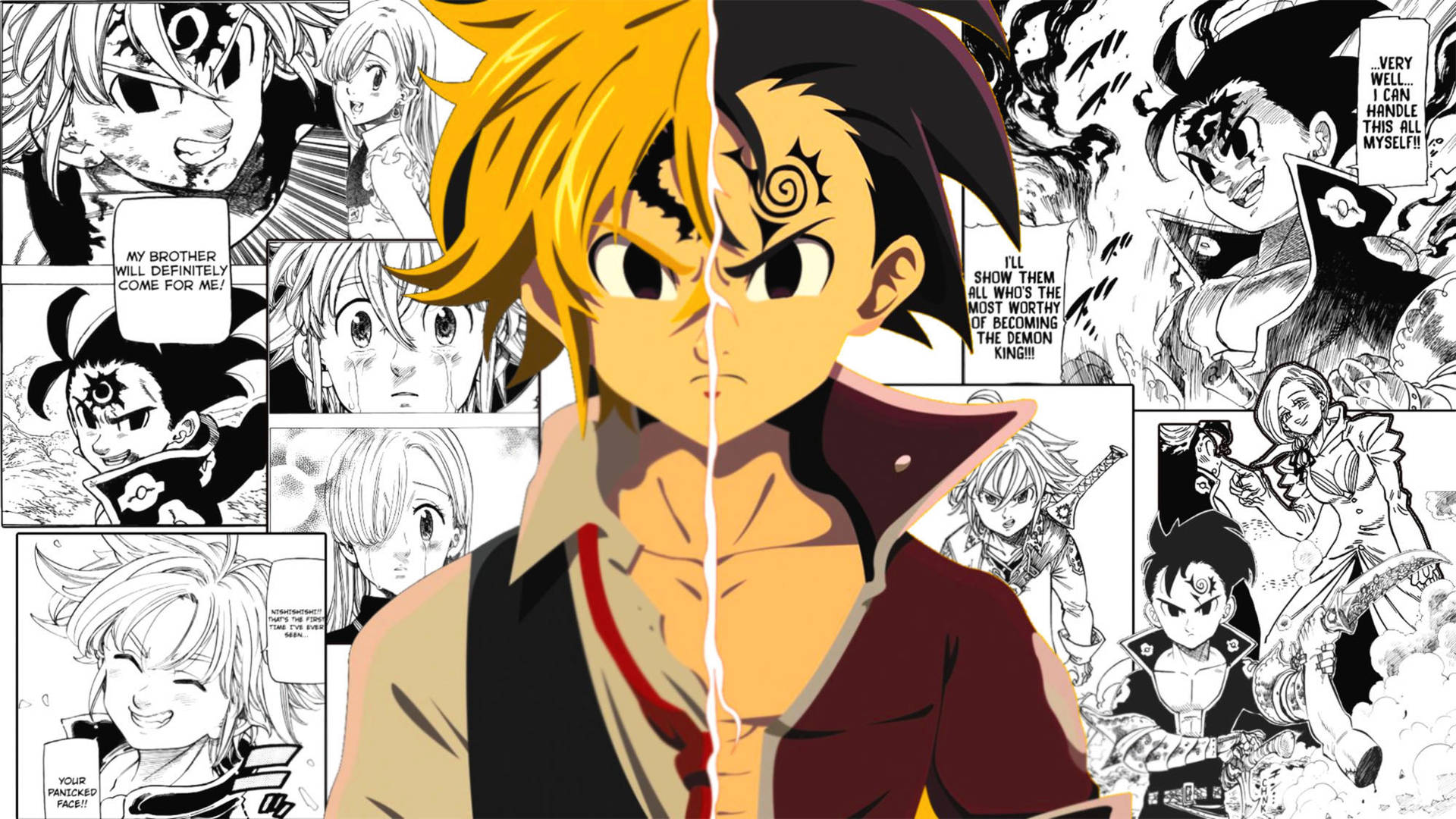 Zeldris And Melodias Manga Art Background